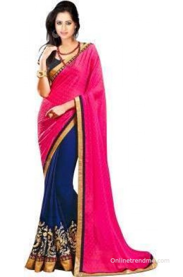 Suvali Fashion Embriodered Bhagalpuri Georgette Sari Suvali Fashion Embriodered Bhagalpuri Georgette Sari